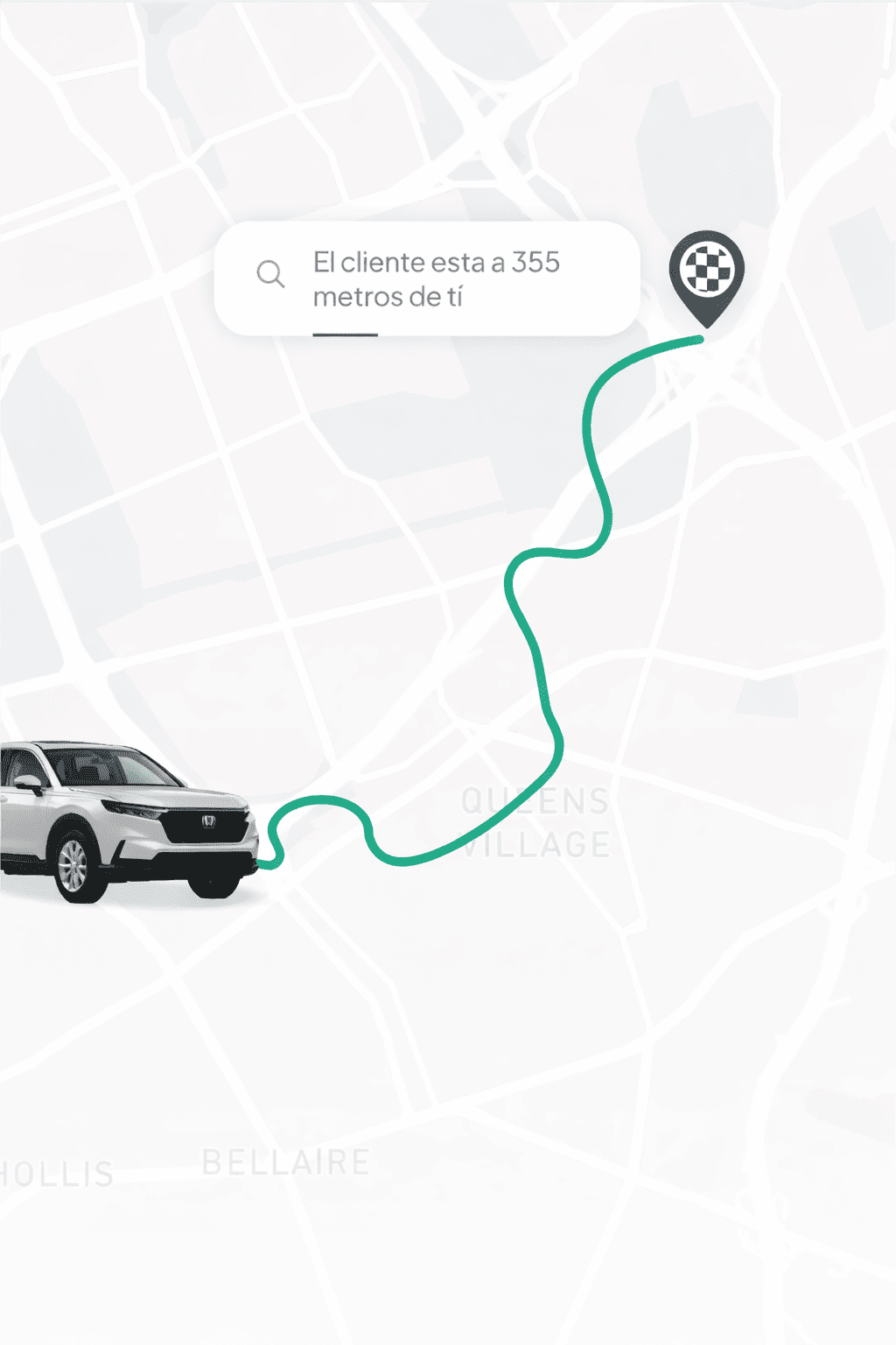 Mapa en tiempo real con conductor RIDY en ruta